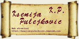 Ksenija Pulejković vizit kartica